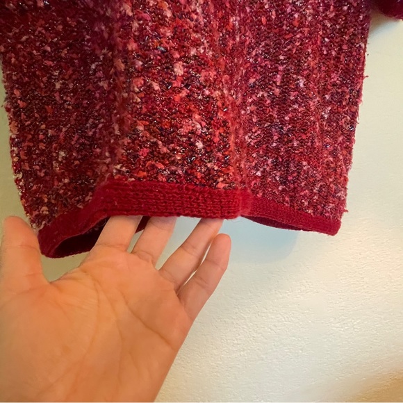 Red Tricots Riva Jeambrun Vintage Patchwork Knit Sweater Cardigan - Picture 9 of 9